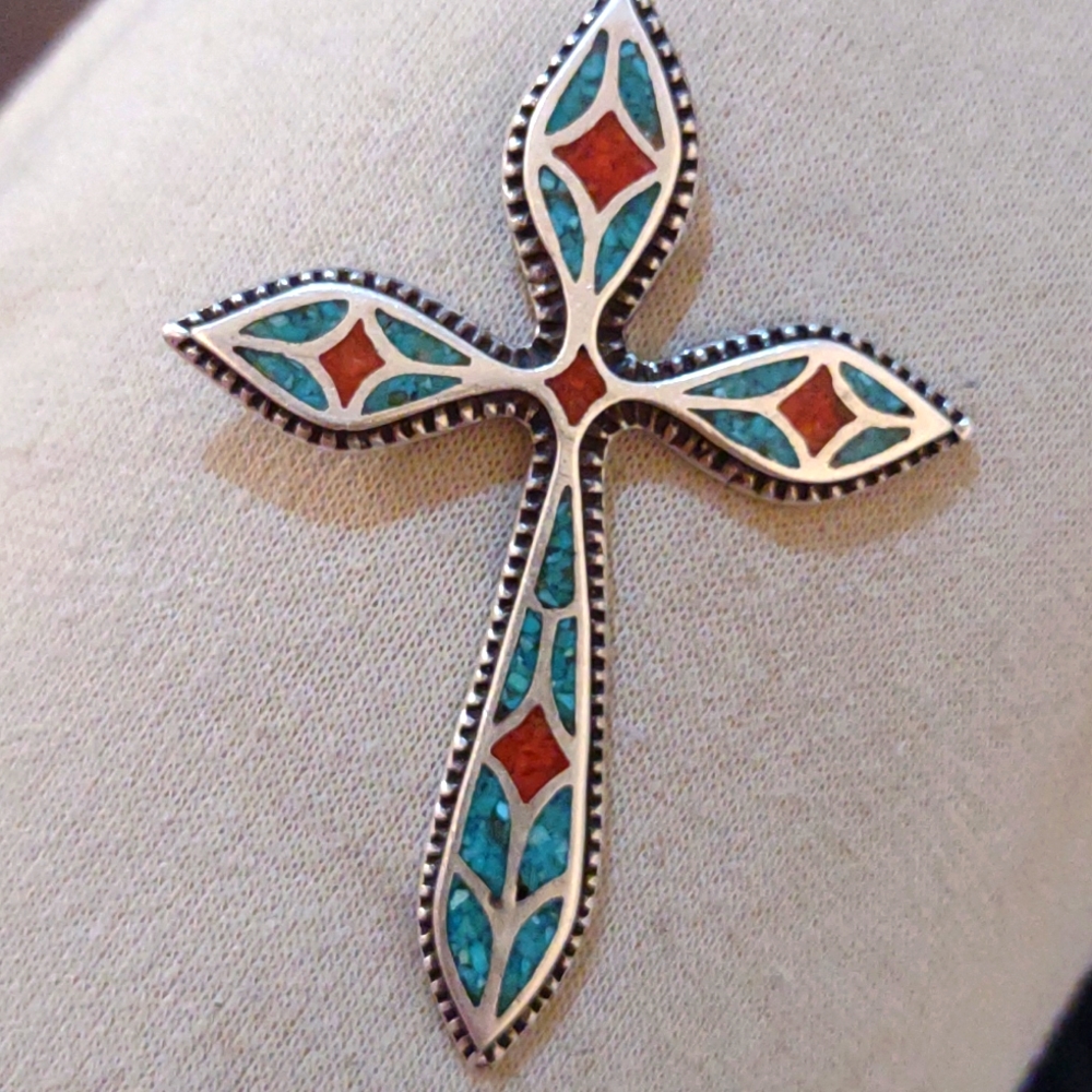 Turquoise Cross Pendant